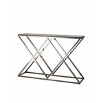 Консоль ИНСИГНИЯ 115*30 сталь темный хром стекло smoke | Интернет магазин мебели и декора LifeDekor