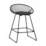 Стул полубарный UFO черный с черной подушкой | Интернет магазин мебели и декора LifeDekor