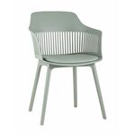 Стул Crocus с подушкой серо-зеленый | Интернет магазин мебели и декора LifeDekor