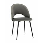 Стул Меган велюр тёмно-серый | Интернет магазин мебели и декора LifeDekor