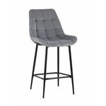 Стул полубарный Флекс велюр серый | Интернет магазин мебели и декора LifeDekor