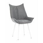 Стул Осло велюр серый белые ножки | Интернет магазин мебели и декора LifeDekor