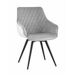 Стул вращающийся Сеул велюр светло-серый | Интернет магазин мебели и декора LifeDekor