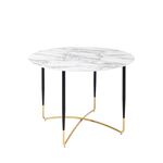 Стол обеденный Даймакс 110*110 белый мрамор | Интернет магазин мебели и декора LifeDekor