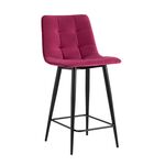 Стул полубарный Джанго велюр винный высота сиденья 60 см | Интернет магазин мебели и декора LifeDekor