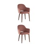 Стул Венера диамант NEW, велюр пыльно-розовый (ножки дерево) NP (набор 2шт) | Интернет магазин мебели и декора LifeDekor