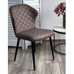 Стул МОНРО, цвет CYPRUS-04 коричневый, искусственная замша / черный каркас М-City | Интернет магазин мебели и декора LifeDekor