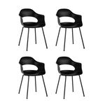 Стул Lady пластик черный 4 шт. | Интернет магазин мебели и декора LifeDekor