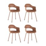 Стул Lady пластик коричневый 4 шт. | Интернет магазин мебели и декора LifeDekor
