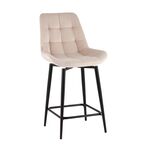 Стул полубарный Флекс с поворотным механизмом велюр бежевый | Интернет магазин мебели и декора LifeDekor