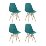 Стул Eames Style DSW темно-бирюзовый x4 (разборный каркас) | Интернет магазин мебели и декора LifeDekor