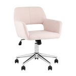 Стул офисный ROSS рогожка светло-розовый | Интернет магазин мебели и декора LifeDekor