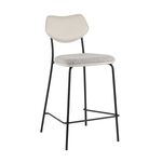 Стул полубарный Casey серый с серой экокожей | Интернет магазин мебели и декора LifeDekor