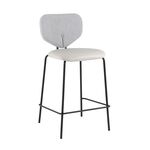 Стул полубарный Masey серый с серой экокожей | Интернет магазин мебели и декора LifeDekor