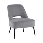 Кресло лаунж Бостон велюр рельефный светло-серый | Интернет магазин мебели и декора LifeDekor