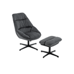 Кресло Оррелл серый с оттоманкой | Интернет магазин мебели и декора LifeDekor