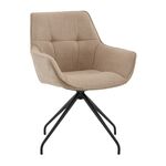 Кресло вращающееся Кимберли рогожка/замша бежевый | Интернет магазин мебели и декора LifeDekor