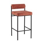 Стул полубарный Балла букле коралловый | Интернет магазин мебели и декора LifeDekor