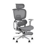 Кресло офисное TopChairs Prodigy с оттоманкой серый | Интернет магазин мебели и декора LifeDekor