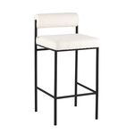 Стул полубарный Балла букле молочный | Интернет магазин мебели и декора LifeDekor