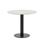 Стол круглый Фризбин D90, столешница МДФ ледяной камень, основание металл черный | Интернет магазин мебели и декора LifeDekor