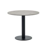 Стол круглый Фризбин D90, столешница МДФ сегни темный, основание металл черный | Интернет магазин мебели и декора LifeDekor