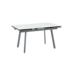 Стол Тайл 140-200/85/75 столешница Snow white подстолье металл серый | Интернет магазин мебели и декора LifeDekor