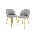 Cтул Main комплект 2 шт, серый/золото | Интернет магазин мебели и декора LifeDekor