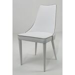 Стул CLARA 40.11 (TR505 white with sand cordonet, экокожа) | Интернет магазин мебели и декора LifeDekor
