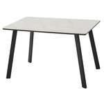 Стол ТИК ТАК 120 PANDORA LIGHT, керамика / Черный каркас М-City | Интернет магазин мебели и декора LifeDekor