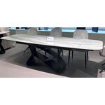 Стол ABSALON 180 ICE AGATE, керамика, стекло / Шоколадное золото каркас, ®DISAUR | Интернет магазин мебели и декора LifeDekor