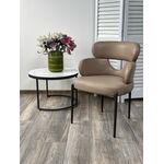 Стул VALTER HF017-20 Коричнево-серый, экокожа / Темно-серый каркас, ®DISAUR | Интернет магазин мебели и декора LifeDekor