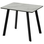 Стол ТИК ТАК 90  PANDORA LIGHT, керамика / Черный каркас М-City | Интернет магазин мебели и декора LifeDekor