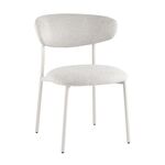 Стул обеденный Ayla серый белые ножки | Интернет магазин мебели и декора LifeDekor