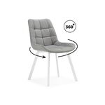 Стул на металлокаркасе Челси 360 светло-серый (ZD 960) / белый | Интернет магазин мебели и декора LifeDekor