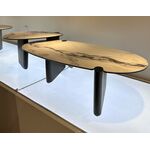 Стол кофейный ARN FENDI WHITE керамика на стекле/массив/ МДФ, облицованный дубовым шпоном ®DISAUR | Интернет магазин мебели и декора LifeDekor