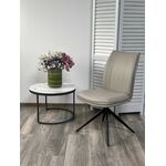 Стул YOHAN 360 град. поворот. HF017-09 Латте, экокожа / Черный, ®DISAUR | Интернет магазин мебели и декора LifeDekor