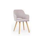 Стул деревянный Эолин светло-серый (glory 36) / светлое дерево | Интернет магазин мебели и декора LifeDekor