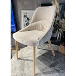 Стул ABI MOHAIR-103 светлый латте, ткань / Серый дуб, ®DISAUR | Интернет магазин мебели и декора LifeDekor