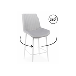 Барный стул Седа 360 светло-серый (zd 960) / белый np | Интернет магазин мебели и декора LifeDekor