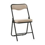 Стул складной Джонни велюр велютто бежевый каркас черный матовый | Интернет магазин мебели и декора LifeDekor