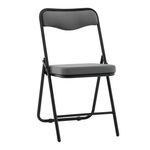 Стул складной Джонни велюр велютто темно-серый каркас черный матовый | Интернет магазин мебели и декора LifeDekor