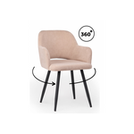 Стул на металлокаркасе Эолин 360 латте (glory 10) / черный | Интернет магазин мебели и декора LifeDekor