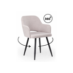 Стул на металлокаркасе Эолин 360 светло-серый (glory 36) / черный | Интернет магазин мебели и декора LifeDekor