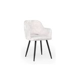 Стул на металлокаркасе Эолин светло-бежевый (simple 011) / черный | Интернет магазин мебели и декора LifeDekor