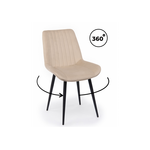 Стул на металлокаркасе Седа 360 бежевый (zd 210) / черный np | Интернет магазин мебели и декора LifeDekor