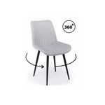 Стул на металлокаркасе Седа 360 светло-серый (zd 960) / черный np | Интернет магазин мебели и декора LifeDekor