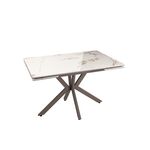 Стол раскладной Marmer 120-180*80*76 керамика капучино | Интернет магазин мебели и декора LifeDekor