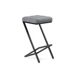 Барный стул Амаури микровелюр катания сильвер / черный | Интернет магазин мебели и декора LifeDekor