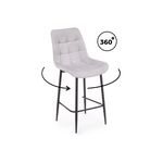 Барный стул Челси 360 светло-серый (zd 960) / черный np | Интернет магазин мебели и декора LifeDekor